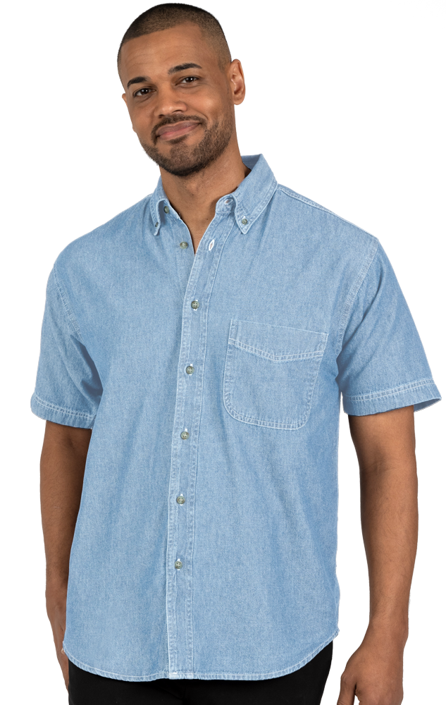 Men's S/S 100% Cotton Denim Shirt 3