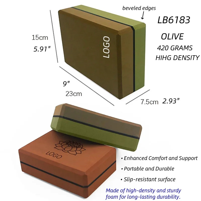 420 Grams High Density Yoga Blocks Pilates Bricks Wholesale 5