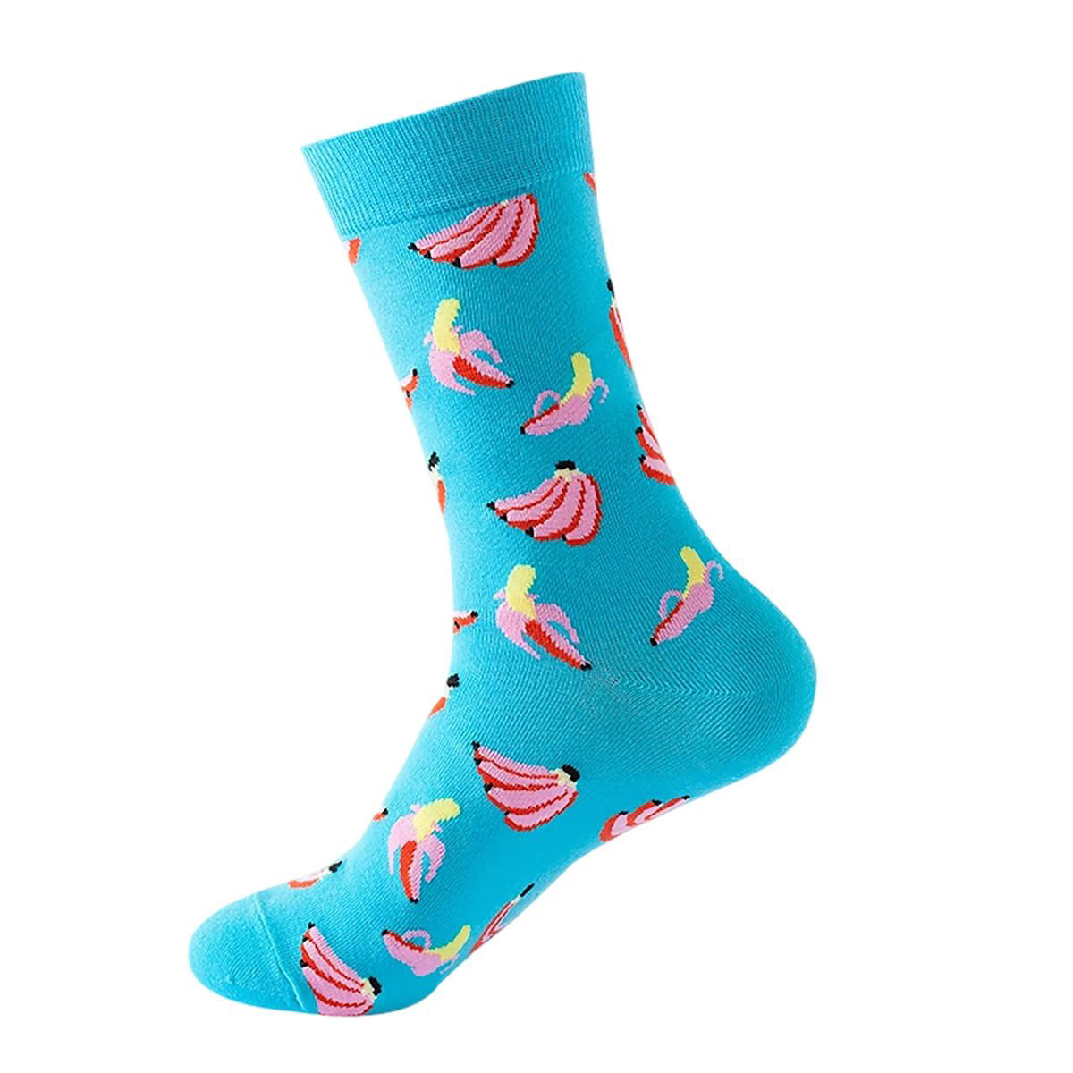 Cotton Crew Socks with Jacquard Pattern 111
