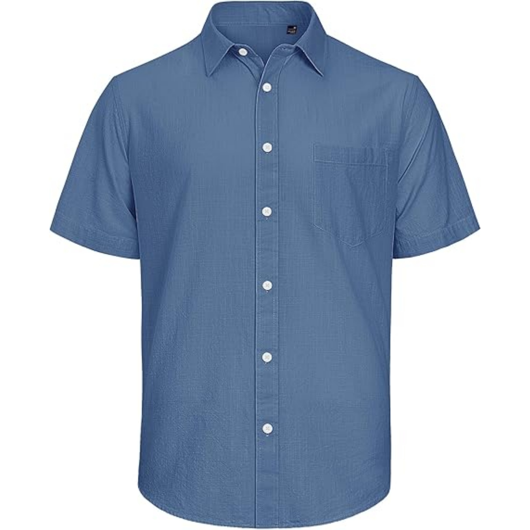 Men's Cotton Linen Short Sleeve Shirt 35