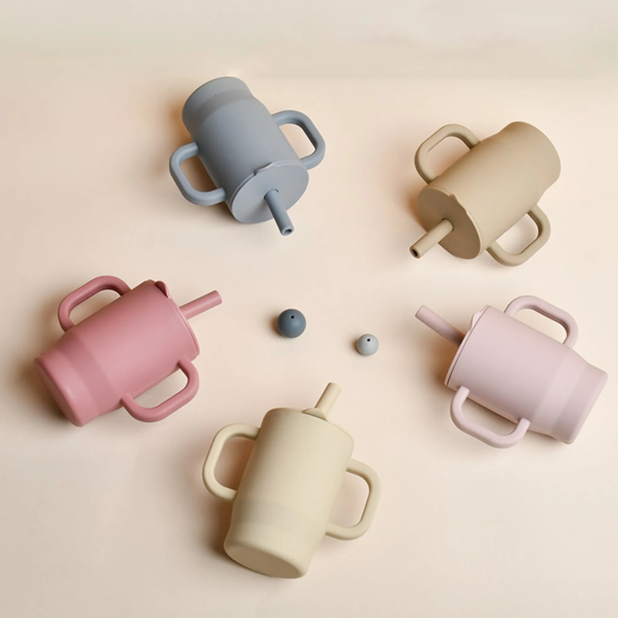 6oz Silicone Baby Straw Cup 4
