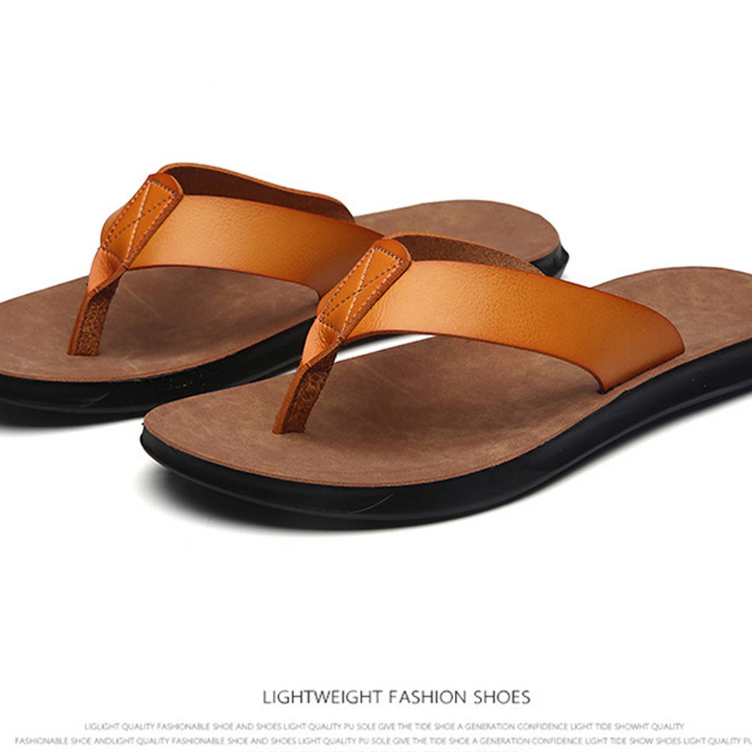 Leisure Large Zize Soft Bottomed Beach Men's Flip Flops 2