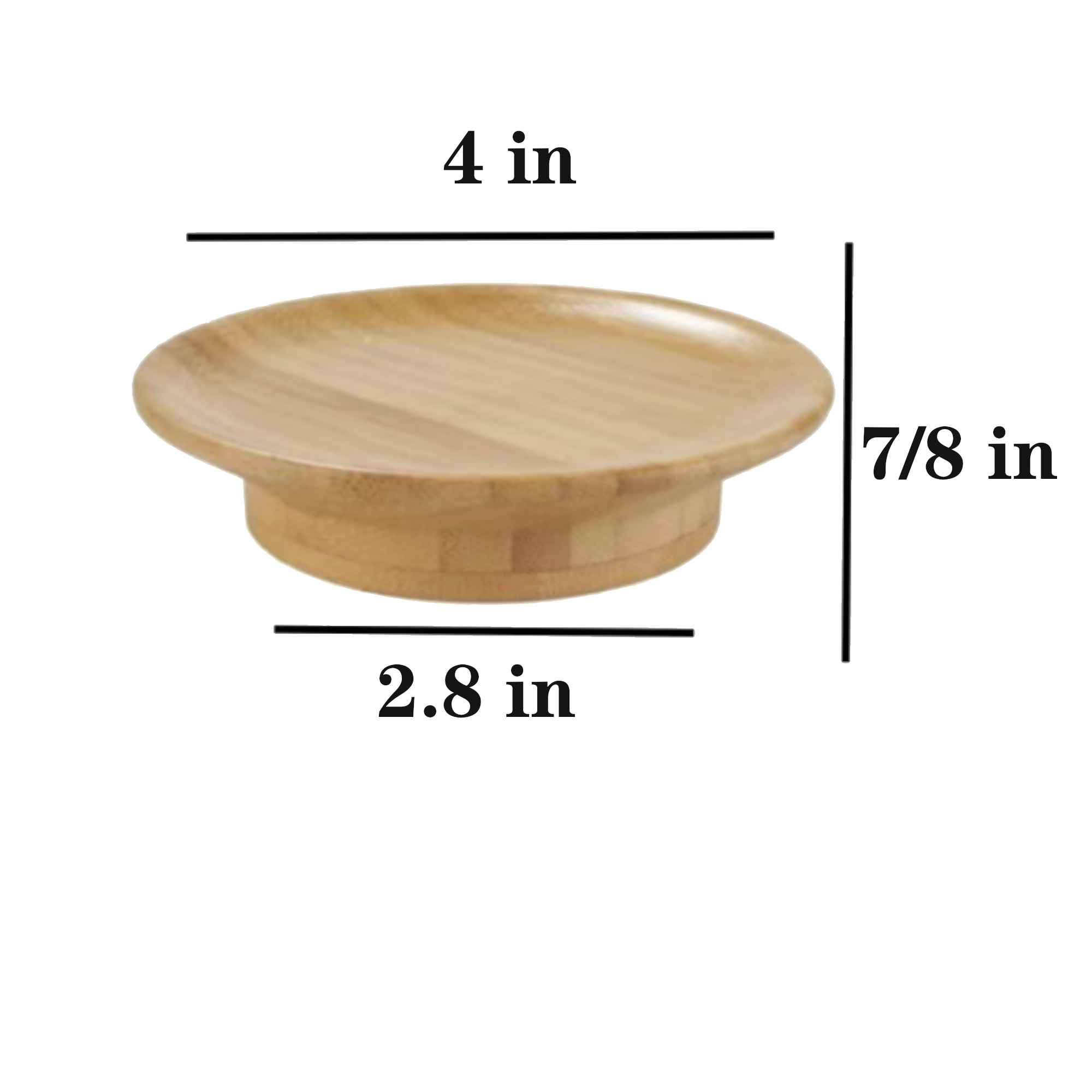 4" Wooden Wine Glass Cover Coaster 3