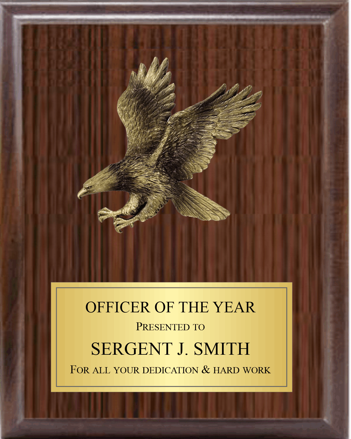 5" Eagle Landing On Plaque 5