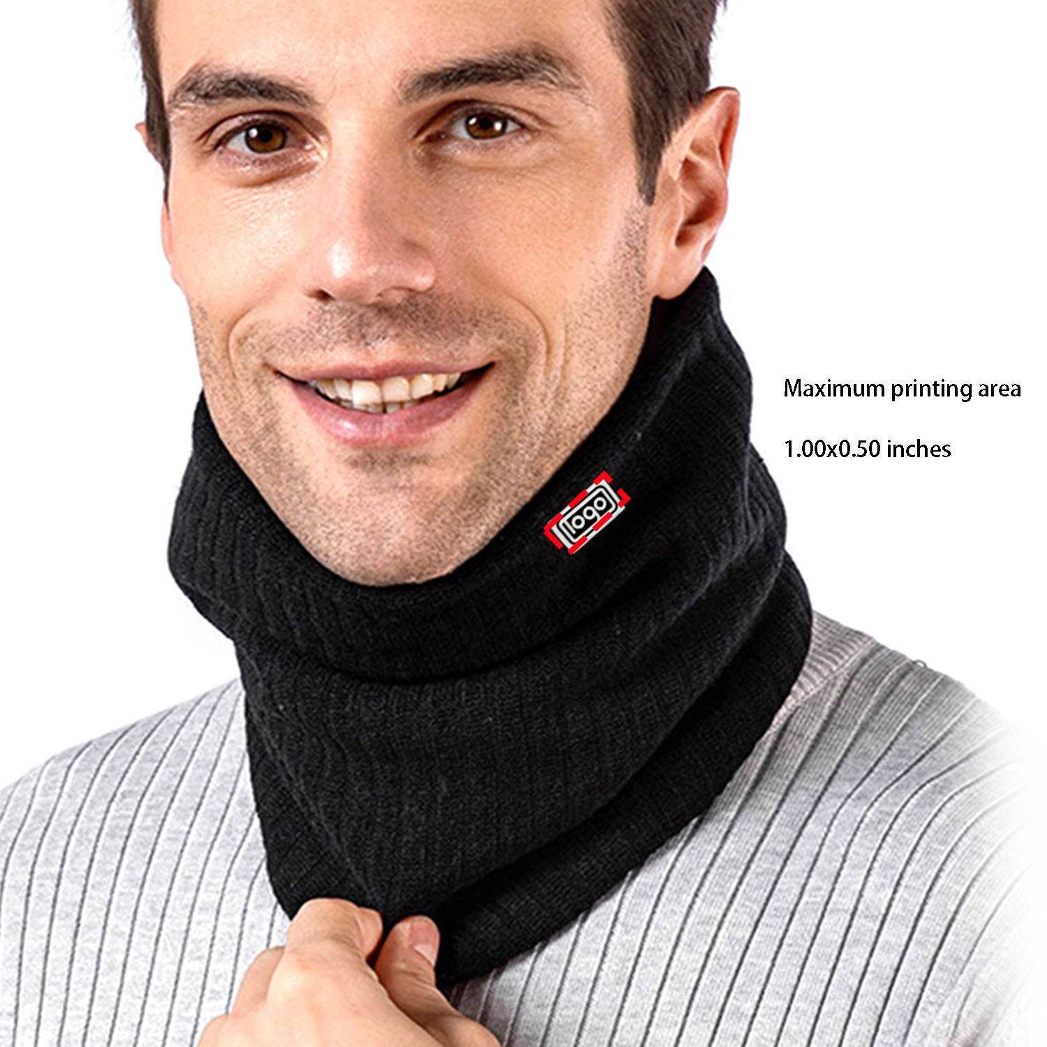 Winter Knitted Plush Lined Neck Warmer Scarf 4