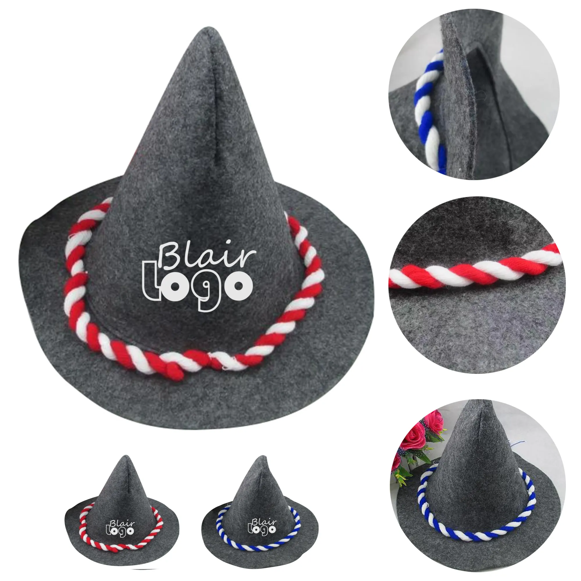 Party Gray Wizard Hat