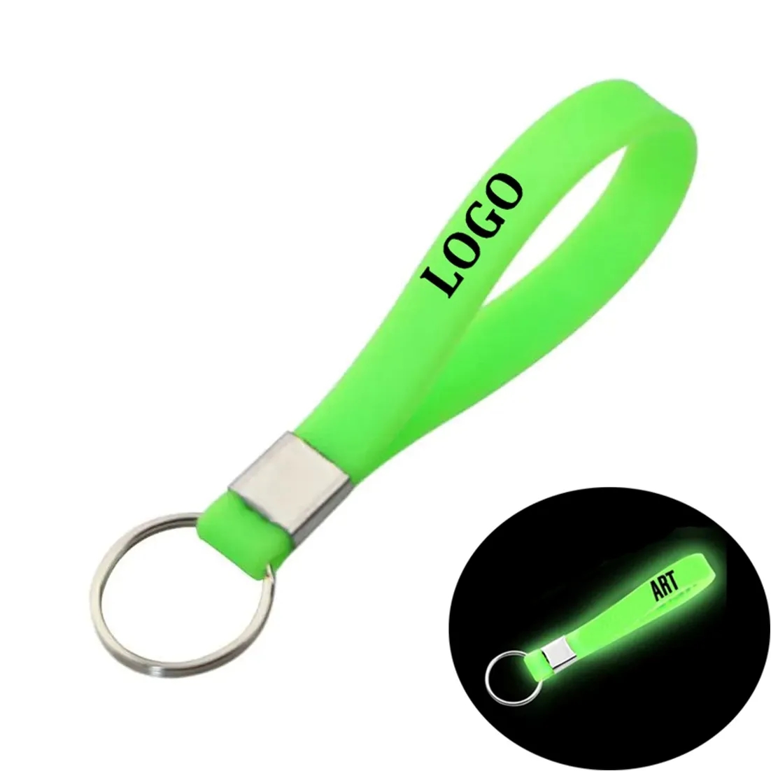 Glow in the Dark Wristband Keychain 7