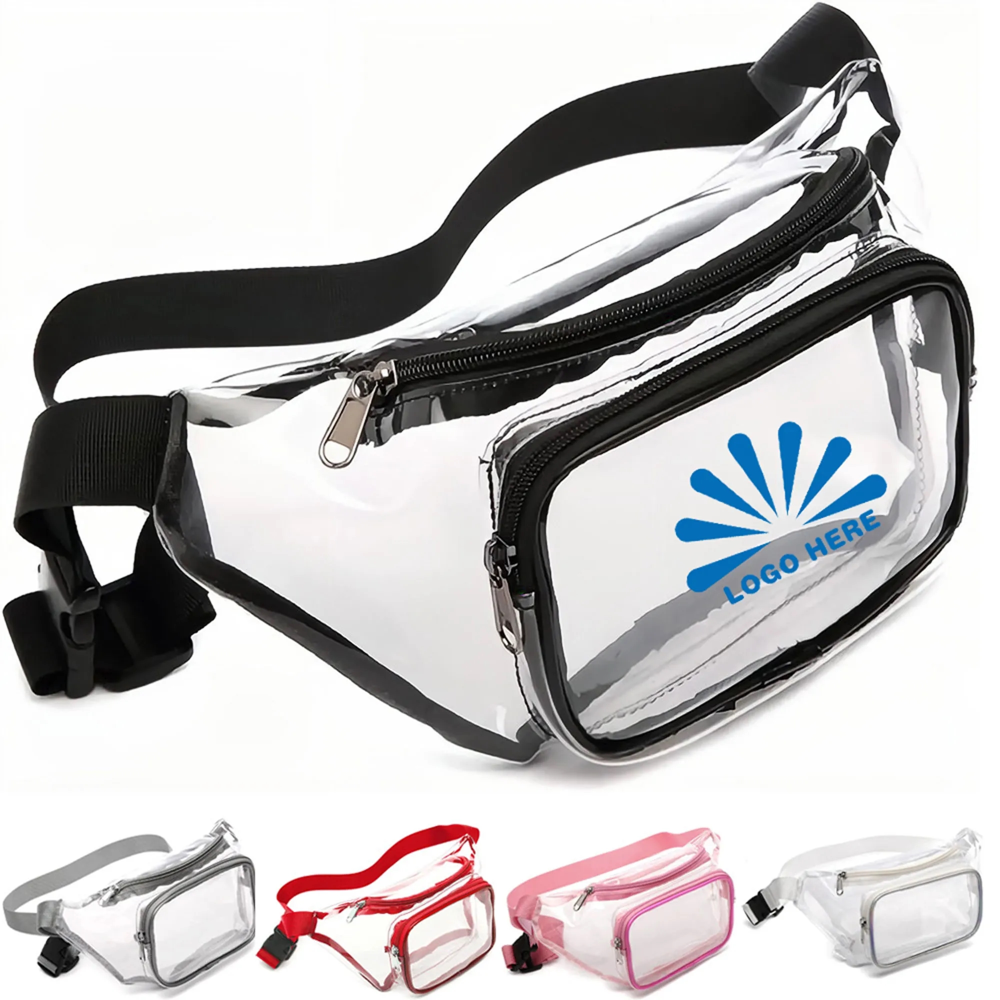Transparent Waist Pack with Adjustable Strap