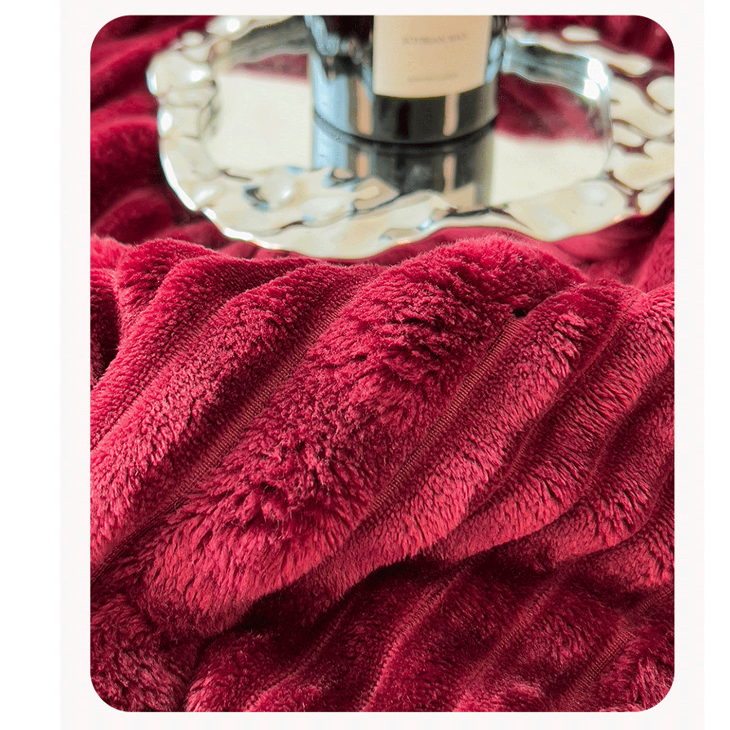 polyester solid color super soft Velvet Flannel blanket 8