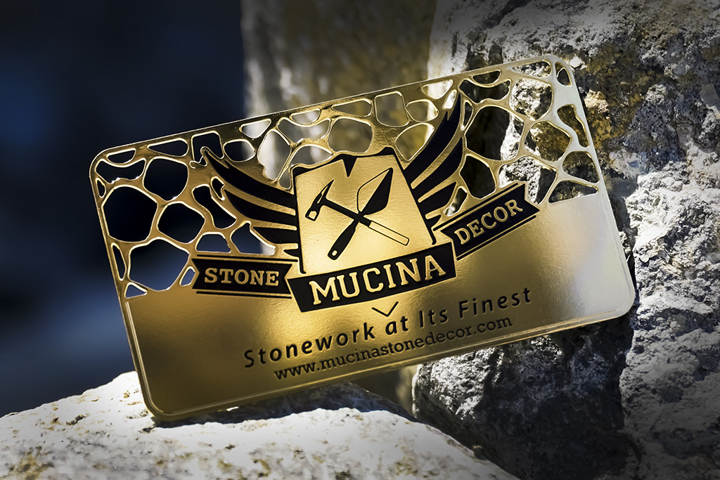 Brass Finish Business Cards 11