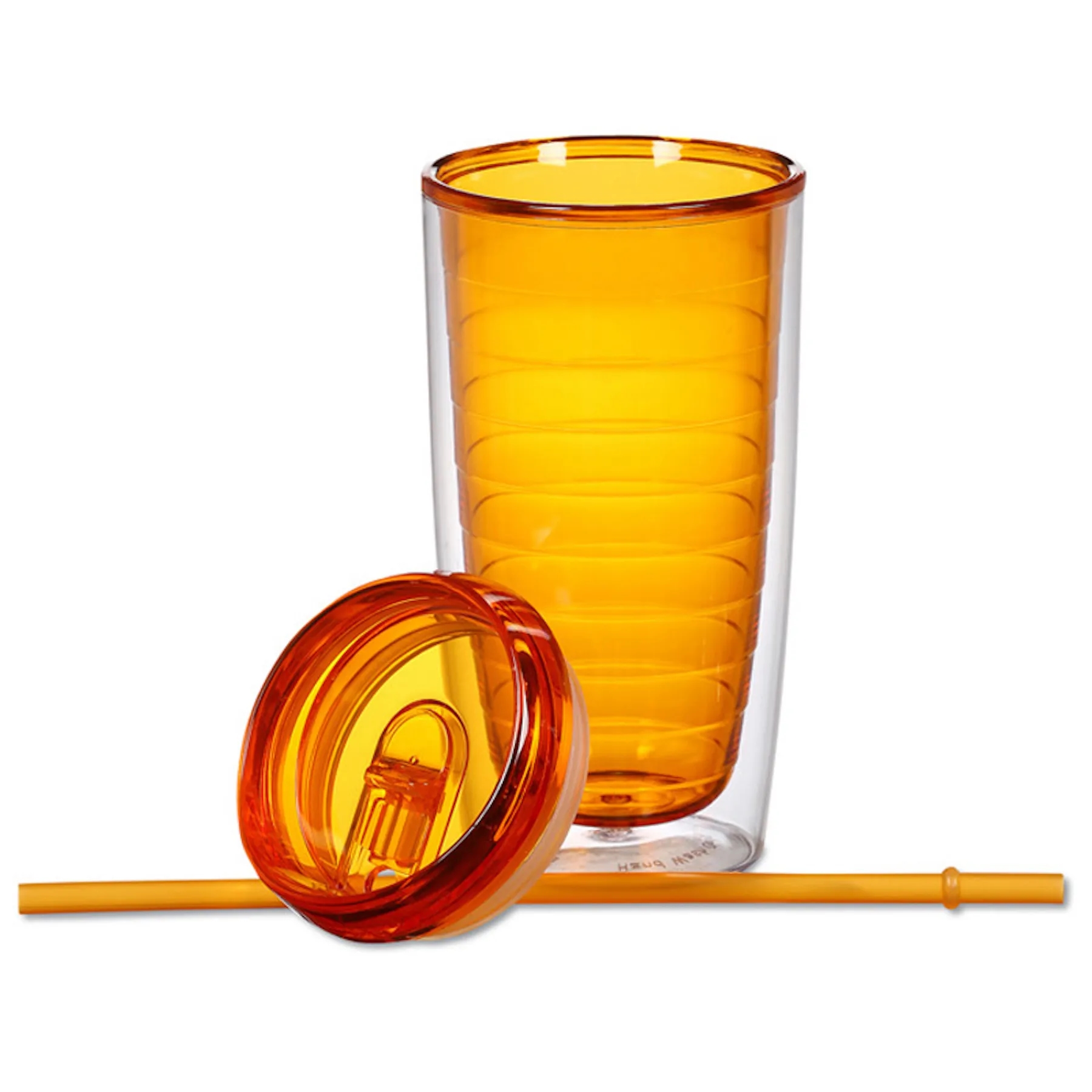 16oz Double Wall Solid Clear Orbit Acrylic Tumbler 3