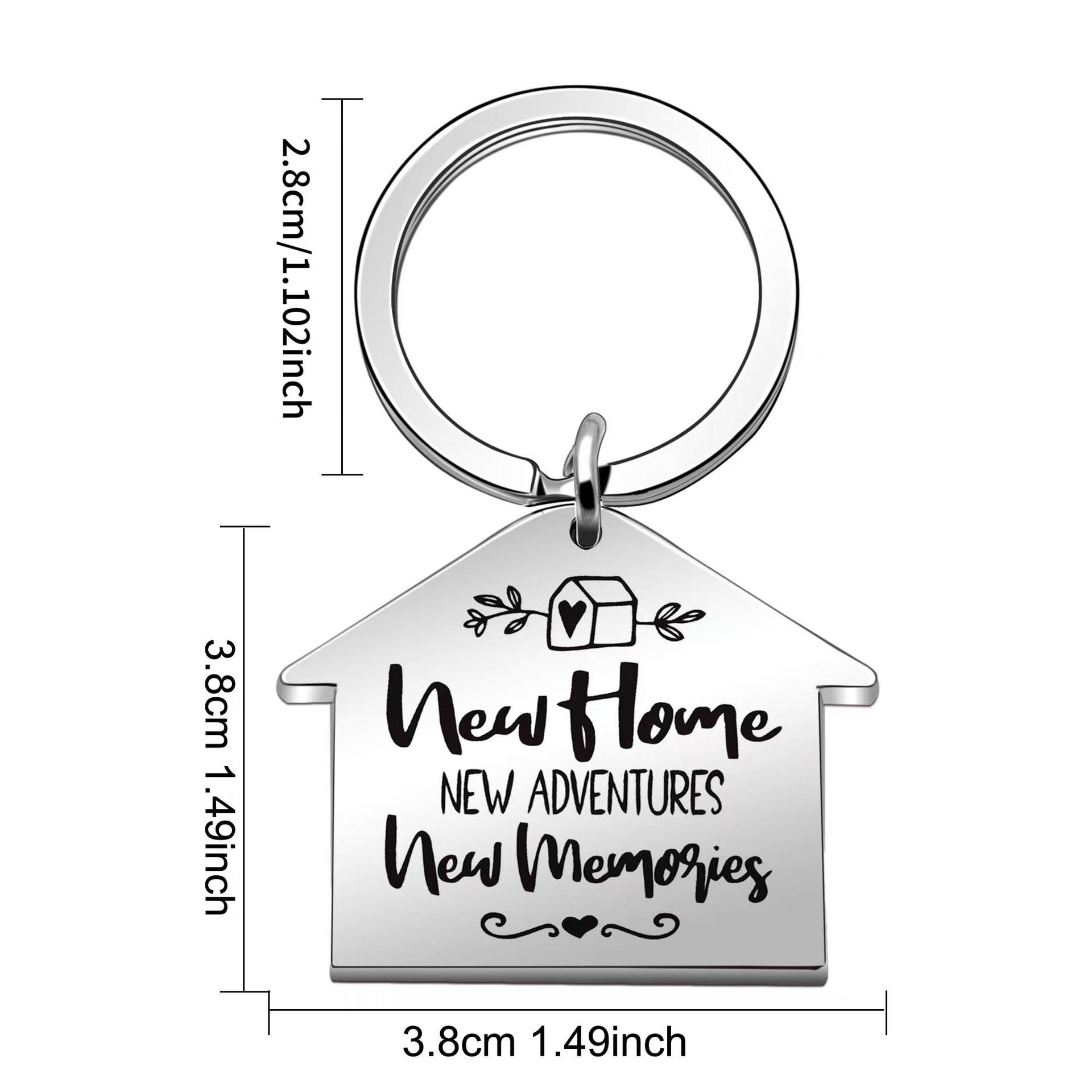 Stainless Steel New House Keychain 4