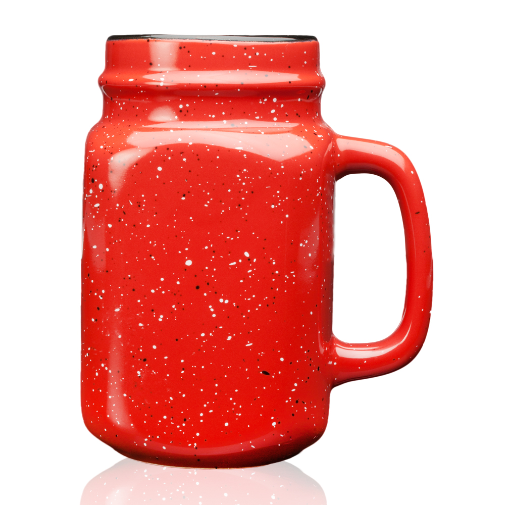 16 oz. Ceramic Personalized Mason Jar - Colors 3
