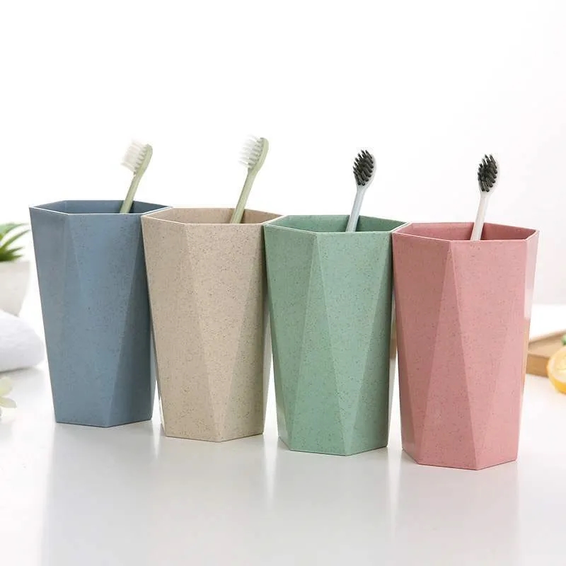 7oz wheat straw diamond-shaped cup 5