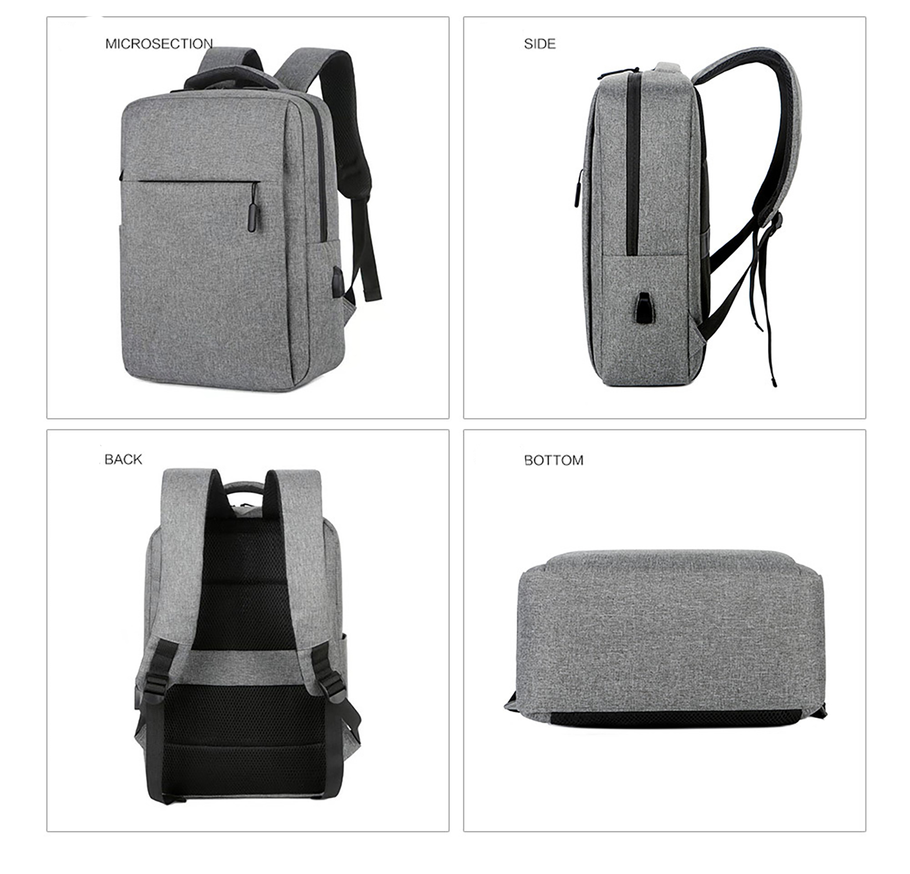 17 Inch Business Flight Approved Carry On Backpack with USB Charger Port and Luggage Sleeve 2