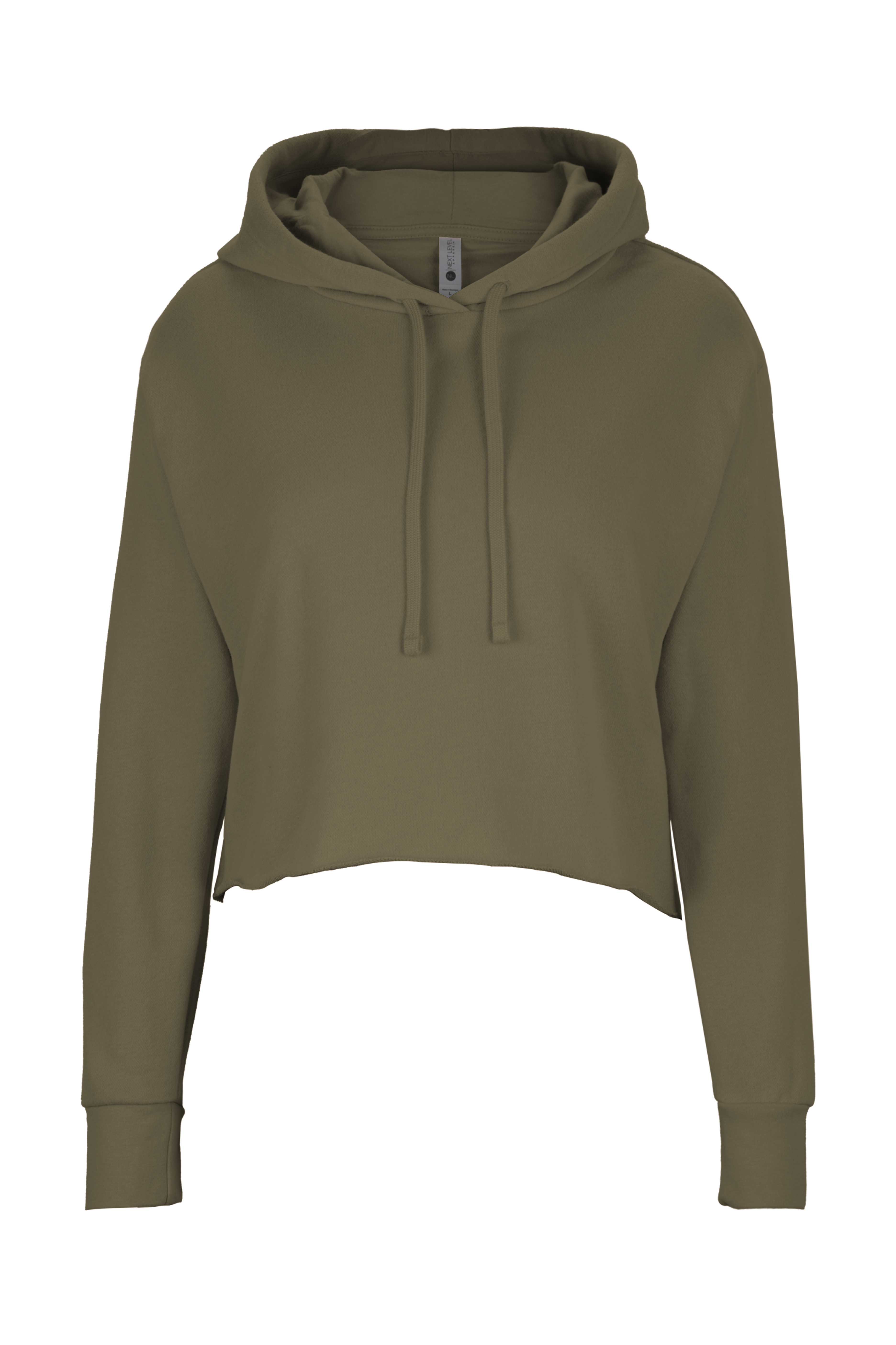 Laguna Sueded Raw Edge Crop Hoodie, custom hoodie or sweatshirt with logo imprint 8