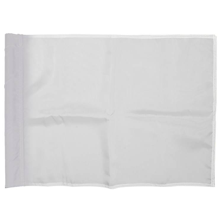 14" X 20" Solid White Nylon Golf Flags with Golf Tube 2