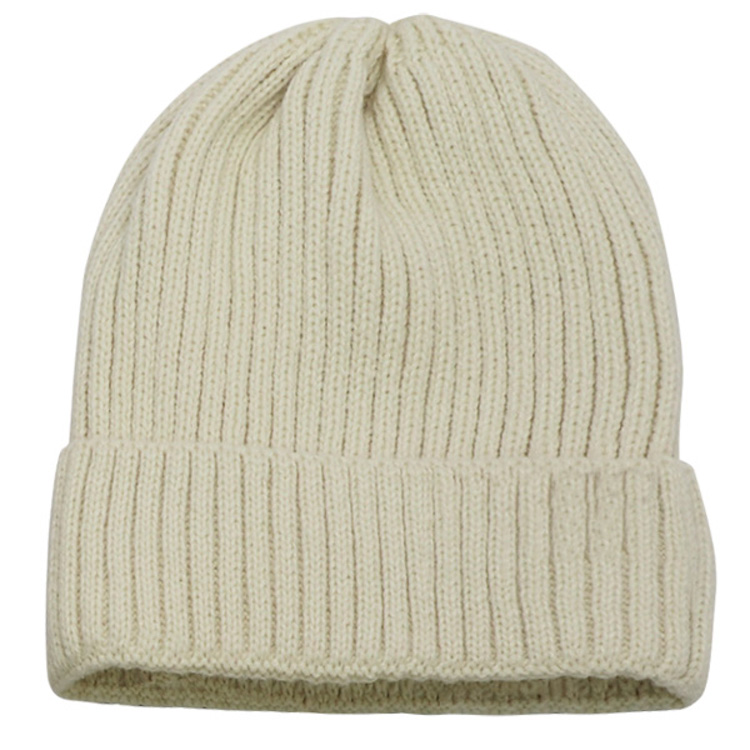 Ribbed Pattern Beanie, custom hat with logo imprint 3