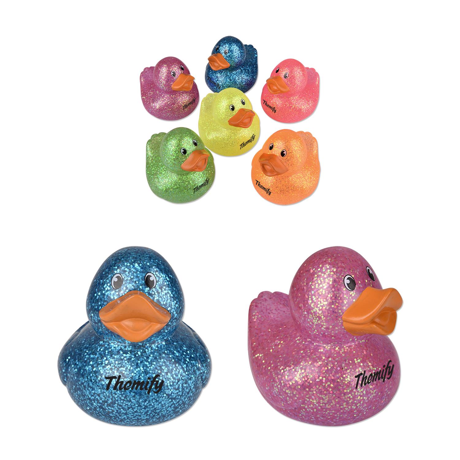 3 3/4" Glitter Rubber Ducks