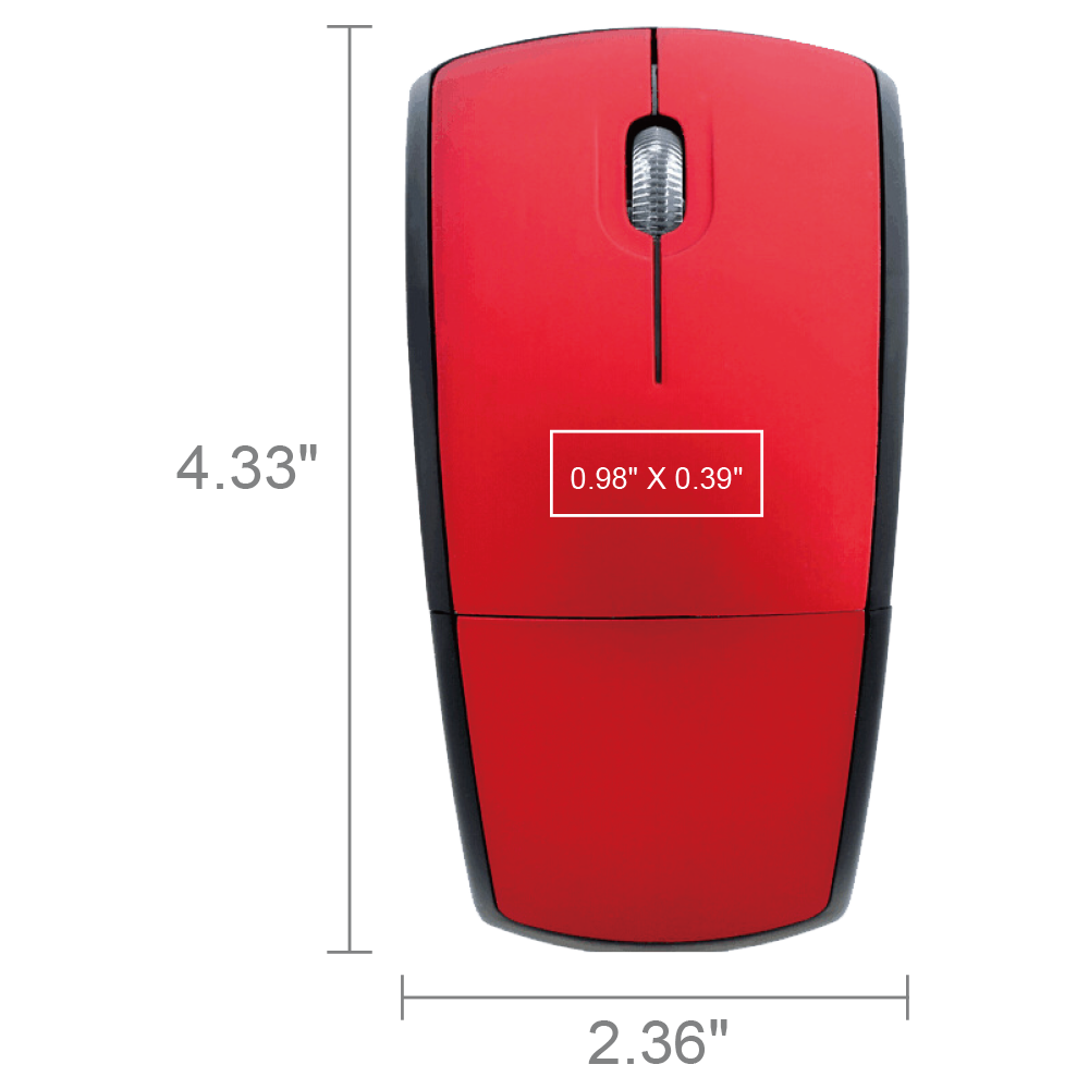 Allen Glossy Wireless Folding Mouse 15