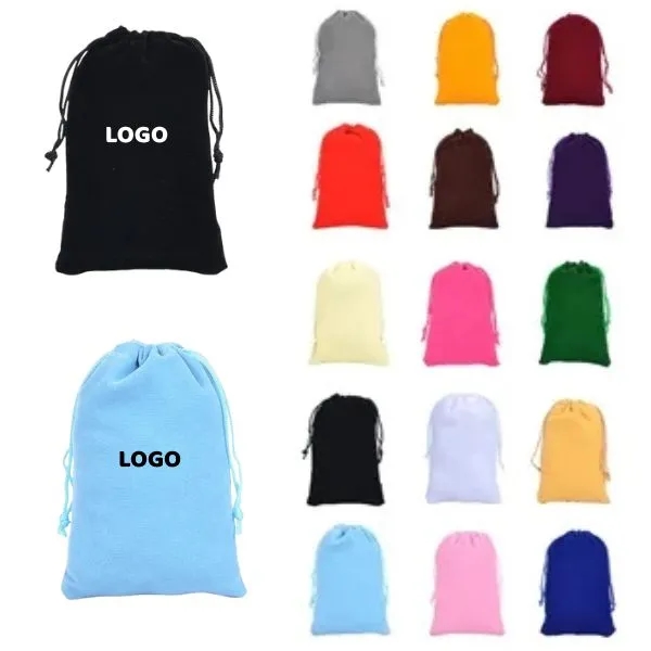 Colorful Velvet Drawstring Gift Bag with Full Pile Coating 6