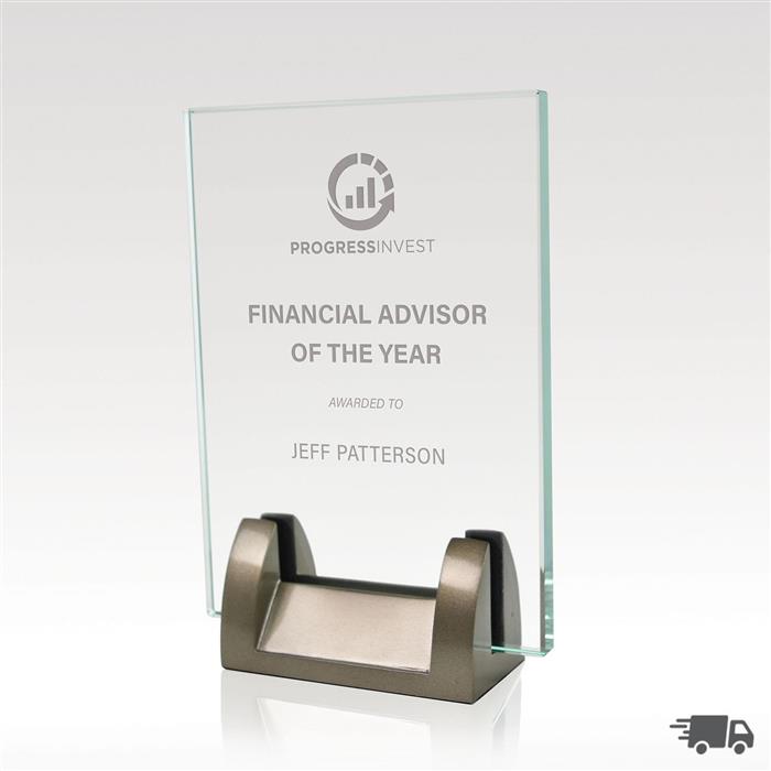 Jade Glass Desk Award 5