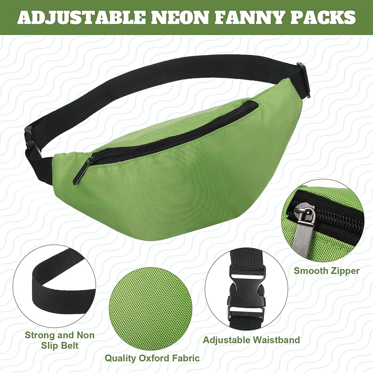 Adjustable Neon Fanny Pack 4