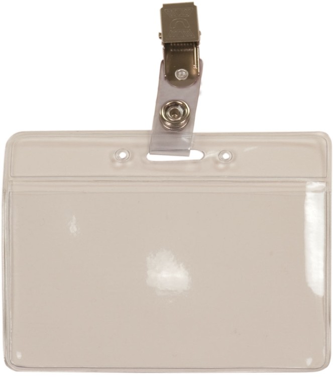 Convention Badge with Strap & Bulldog Clip 1
