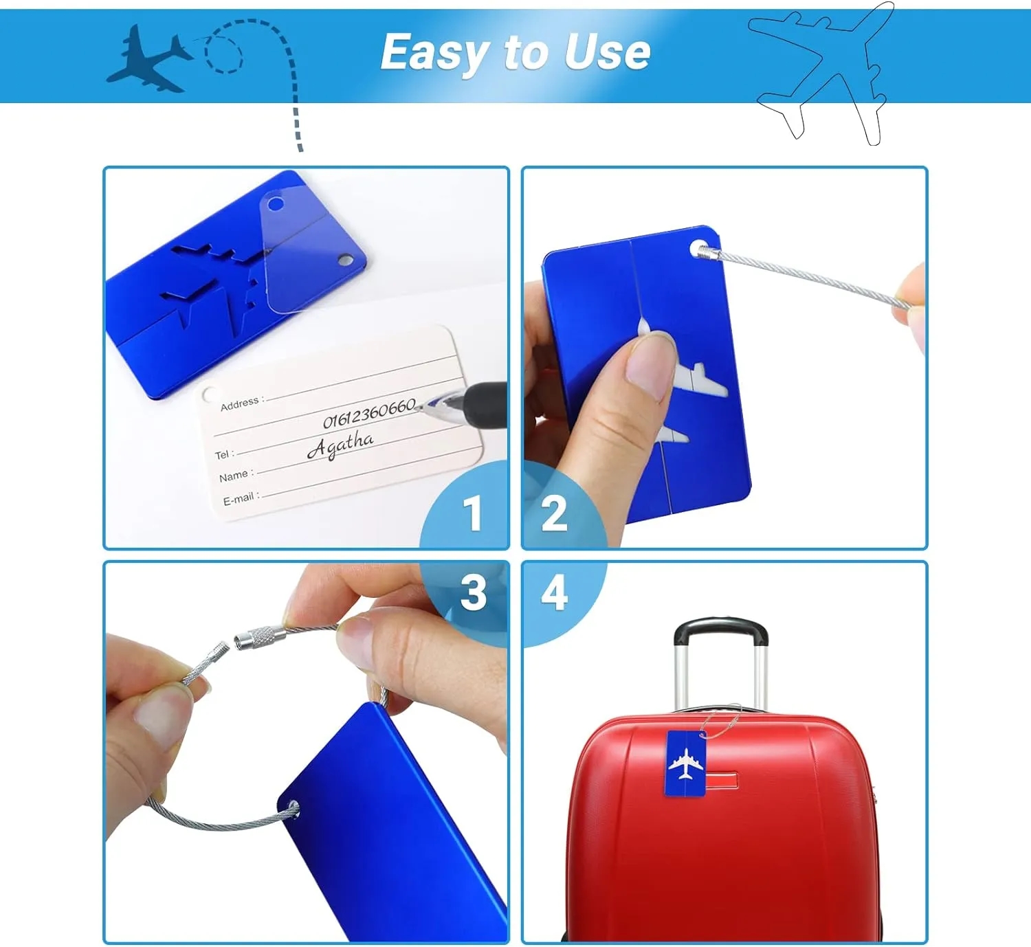 Aluminum Luggage Tags 4