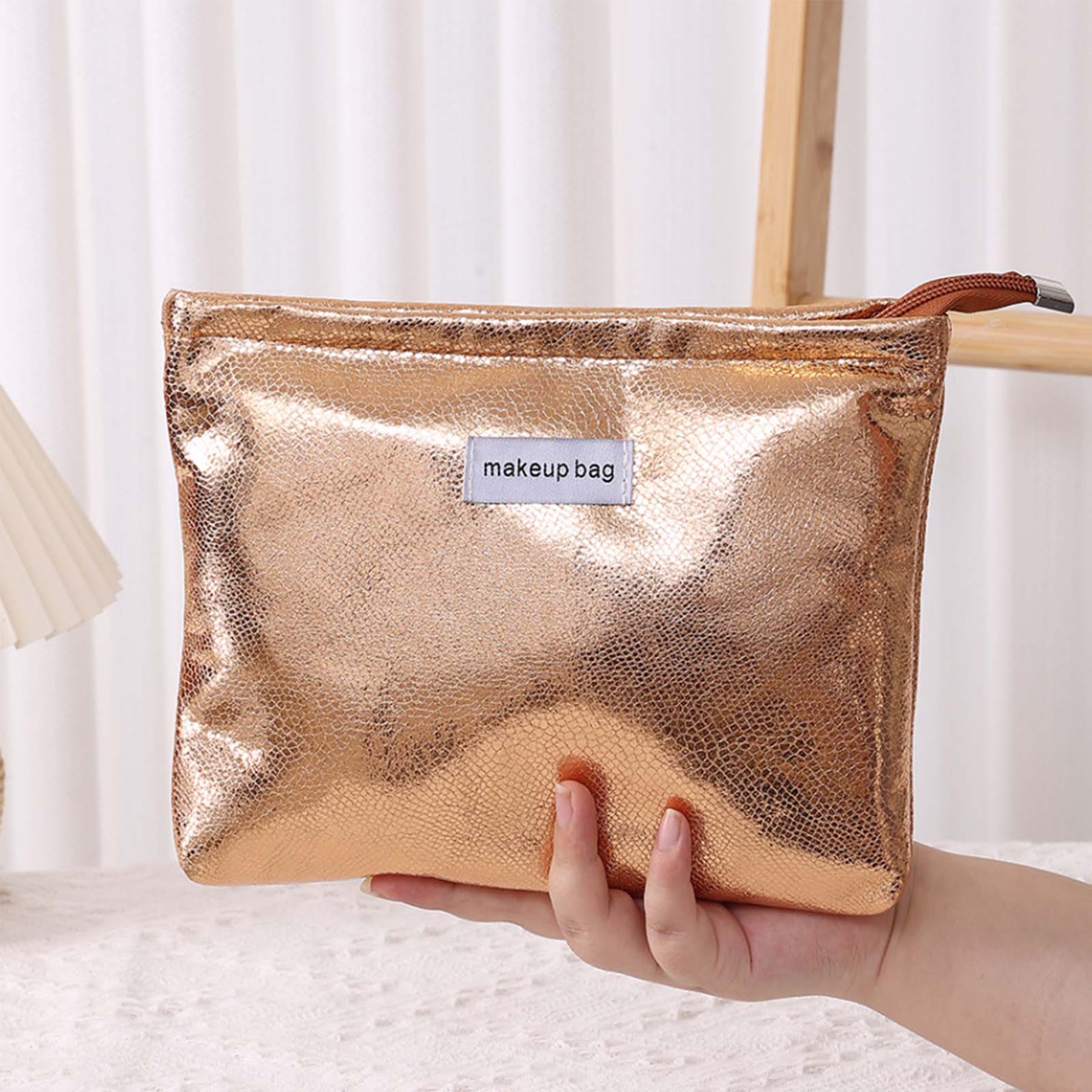 PU Leather Shiny Makeup Bag 4