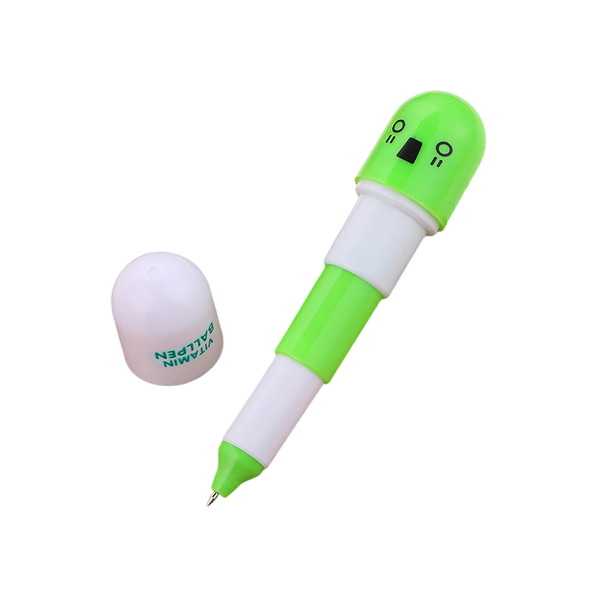Plastic Pill Shaped Telescopic Ballpoint Pen 4
