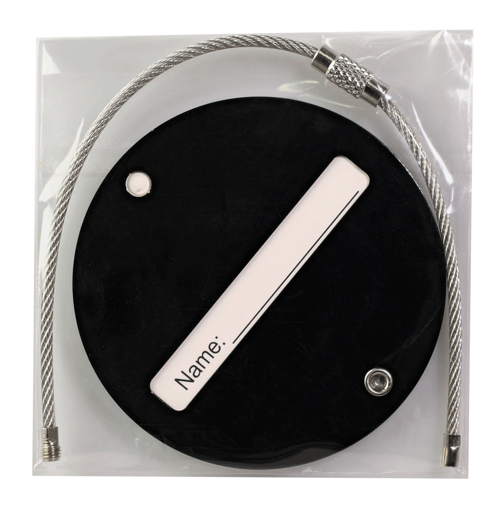 Texture Tone® Aluminum Round Luggage Tag 15