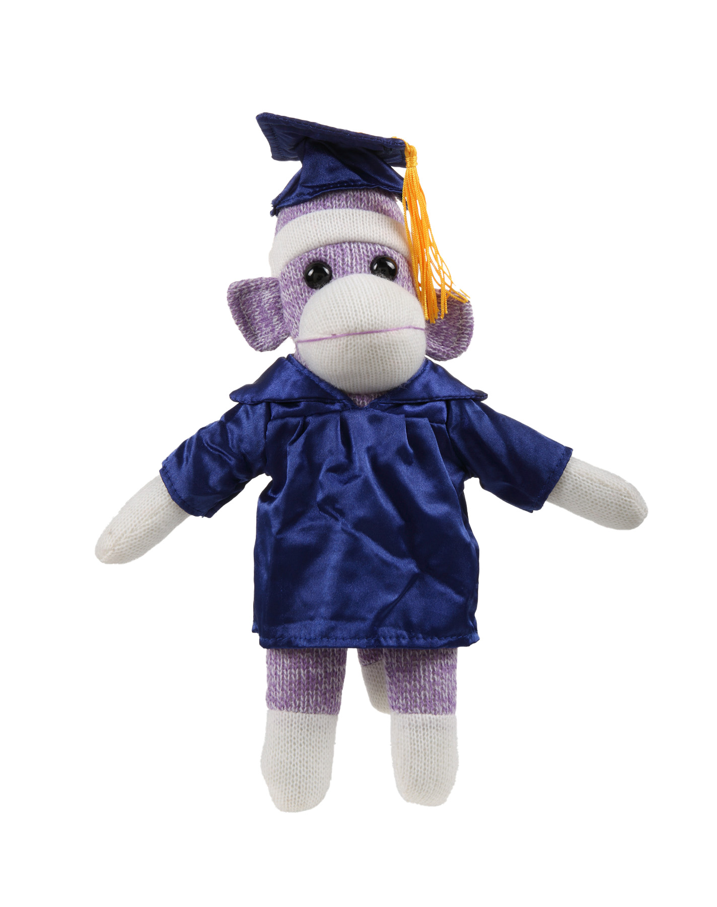 Purple Sock Monkey with Graduation Cap and Gown 6