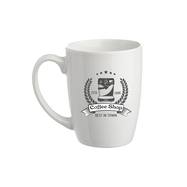 Ceramic Solid Color Curved Mug, 12 oz. 8