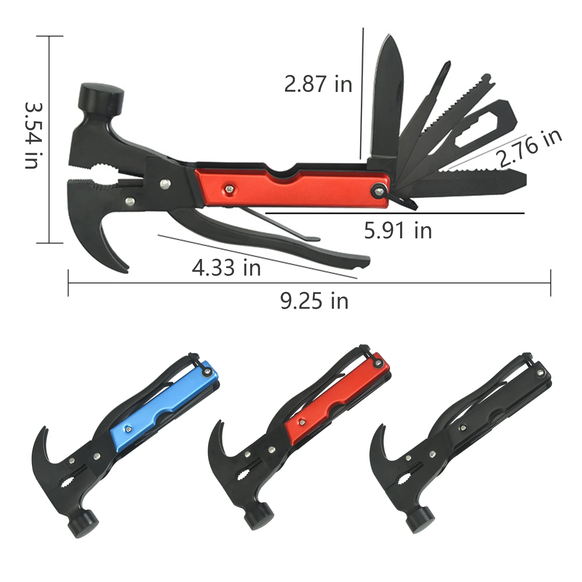 12-in-1 Stainless Steel Multi-Tool Hammer 6
