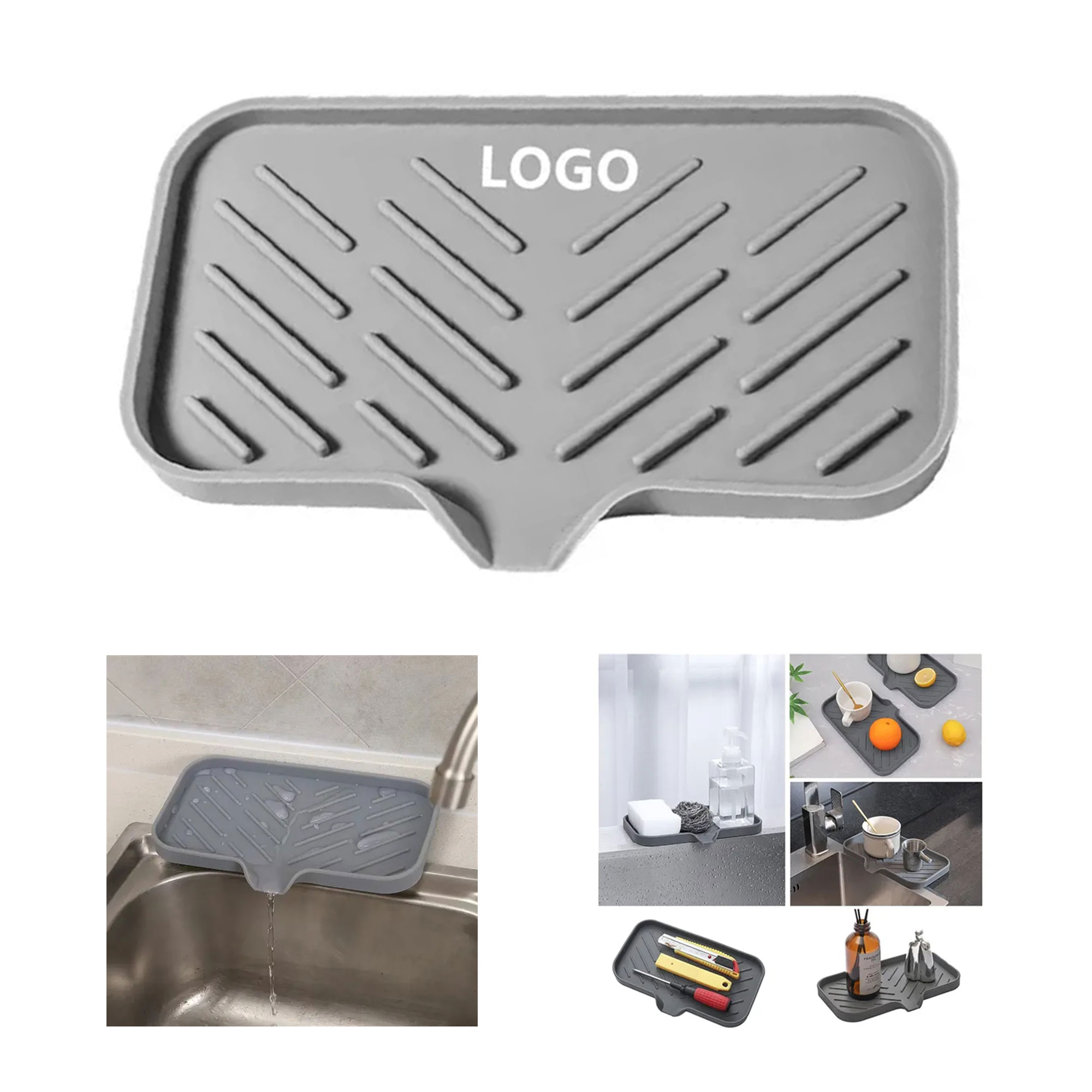 Silicone Soap Holder Sponge Containers With Drain Spout 2