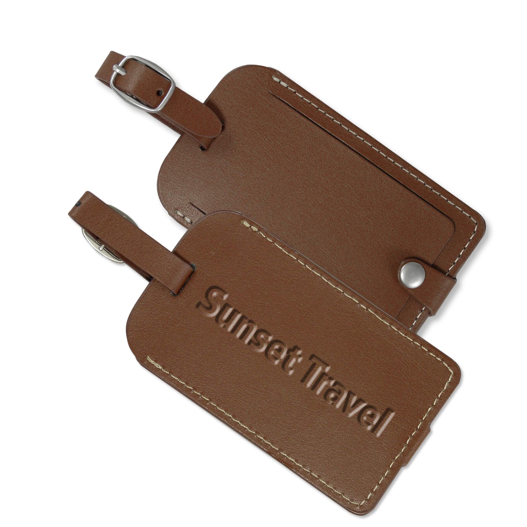 Vintage Leather Luggage Tag 7