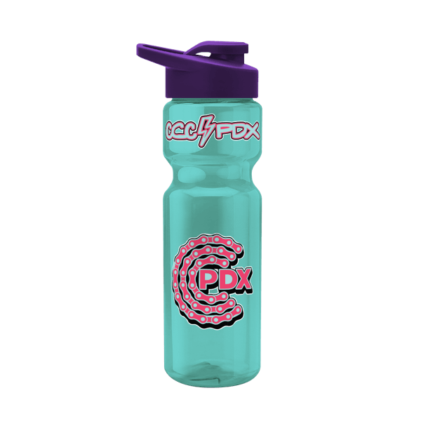 Blazer 28oz Transparent Bike Bottle w/Drink-thru Lid 1445