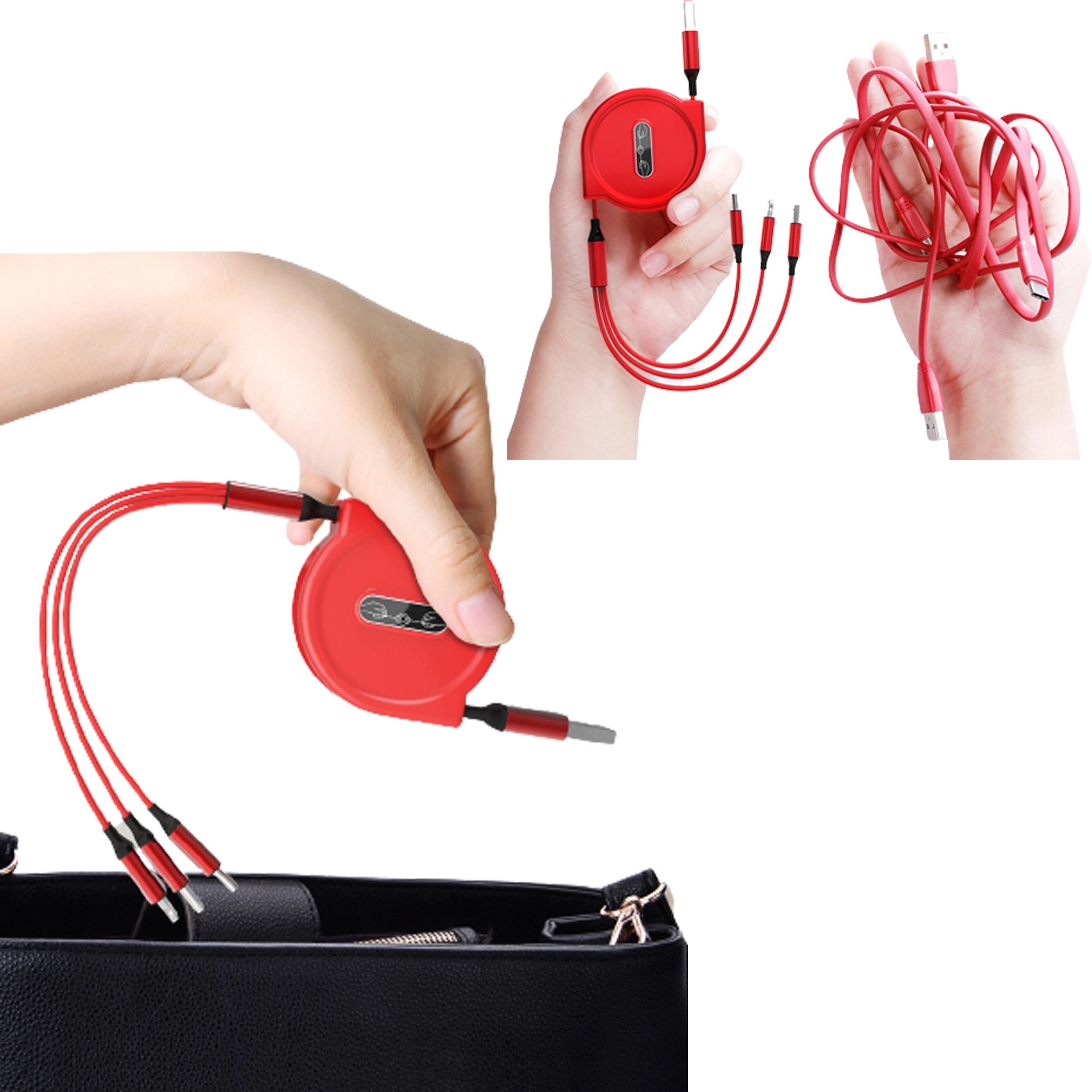 3-in-1 Retractable Charging Cable 1