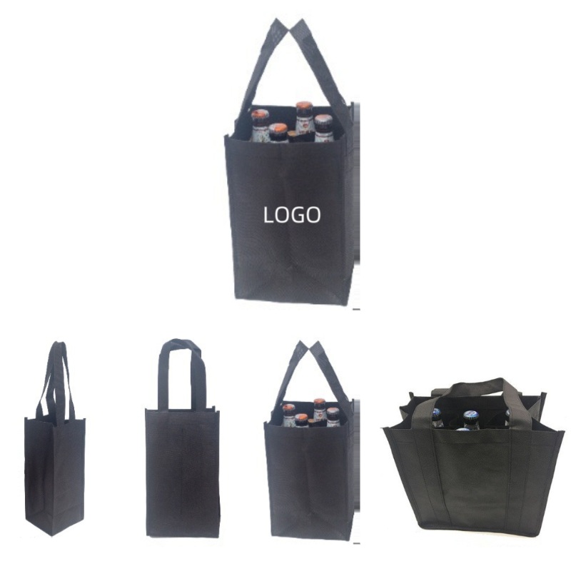 Non-Woven Four-Bottle Wine Tote Bag 3
