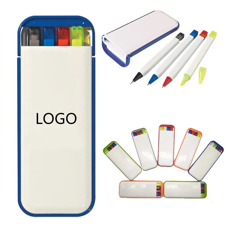 Rainbow Pen, Pencil & Highlighter Set 4