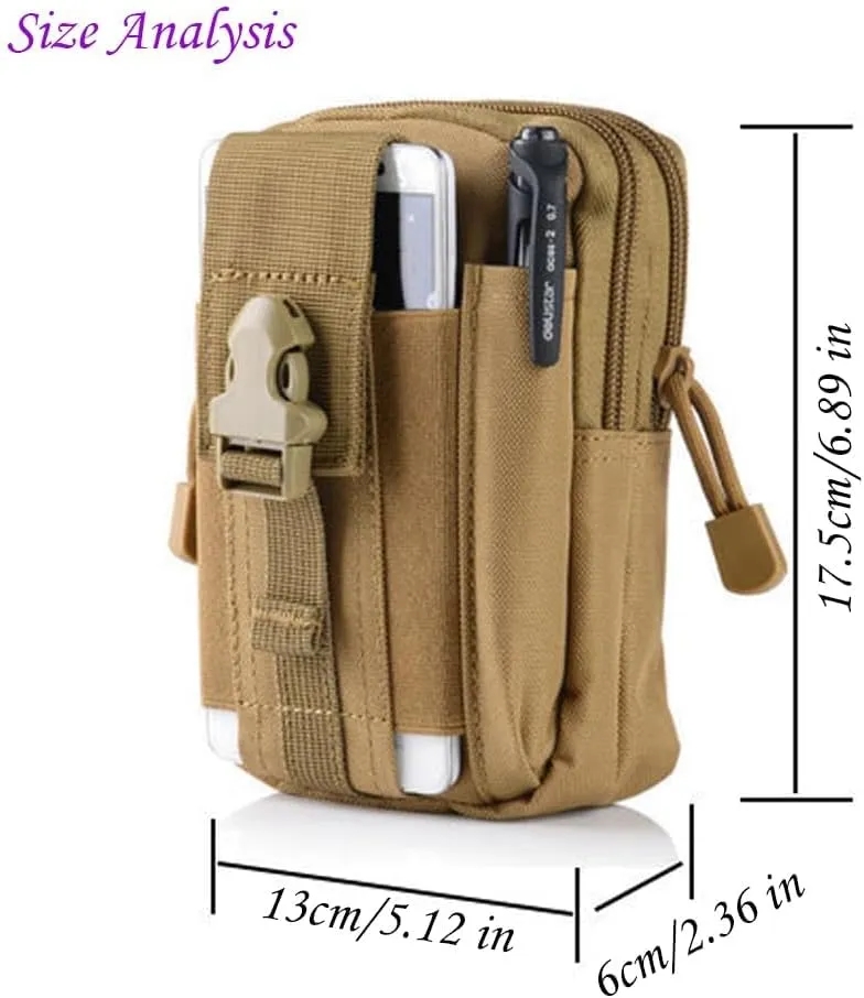Tactical Waist Belt Bag Molle Edc Pouch Tool Organizer 7