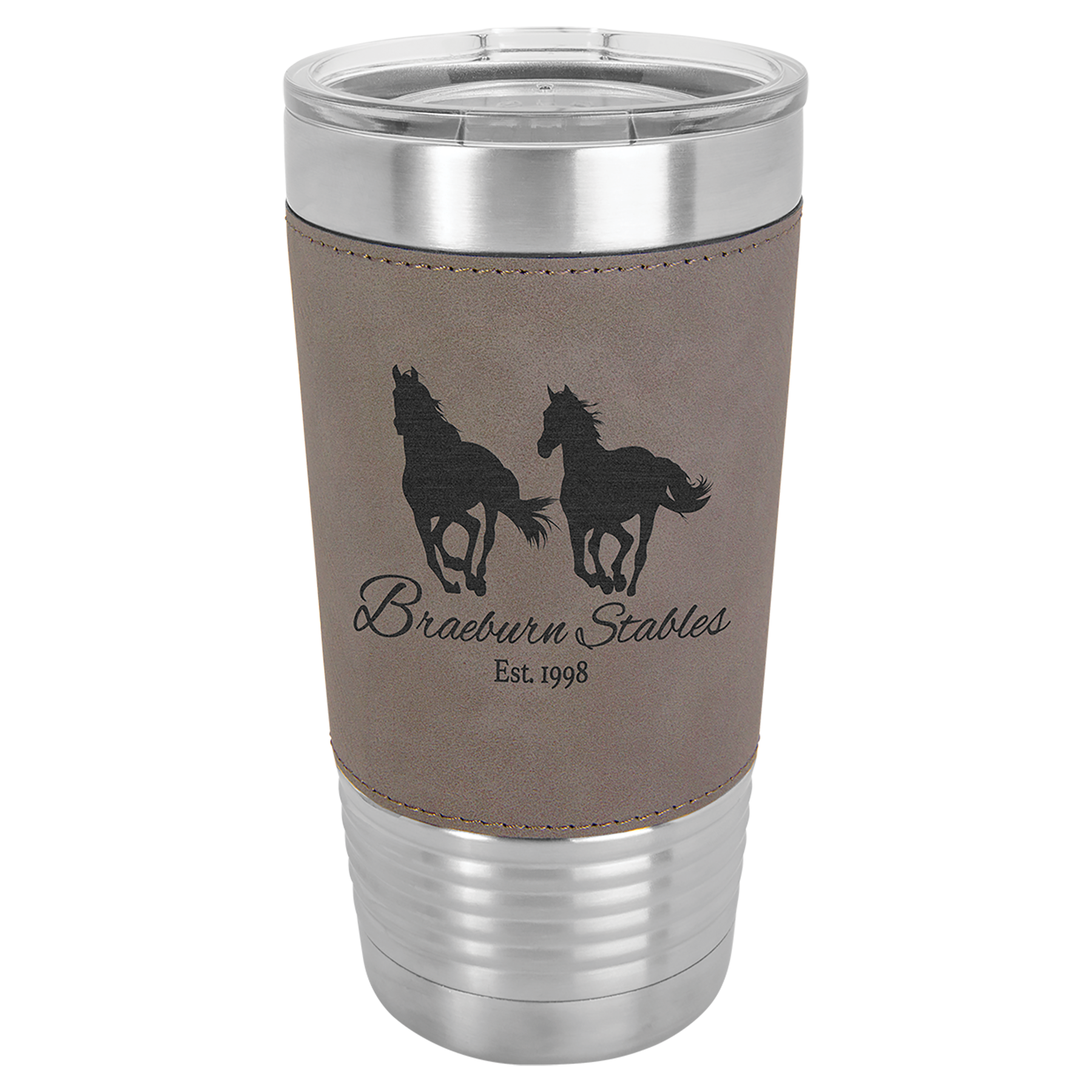 20 oz Laserable Leatherette Polar Camel Tumbler w/ Clear Lid 7