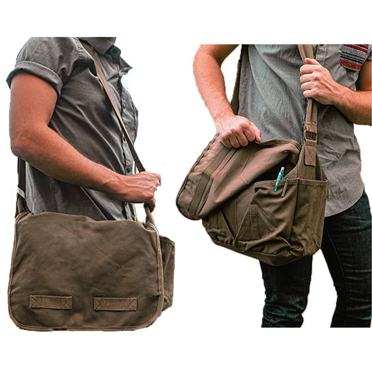 Vintage Canvas Satchel Messenger Bag 2