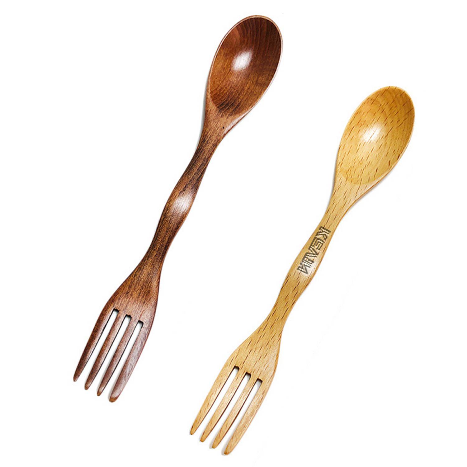 Multi-function Wooden Fork And Spoon, custom kitchen gadget with logo imprint 2