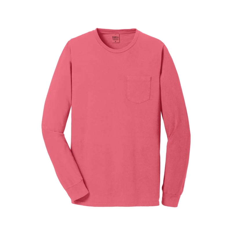 Port & Company Beach Wash Garment-Dyed Long Sleeve Pocket Tee 76