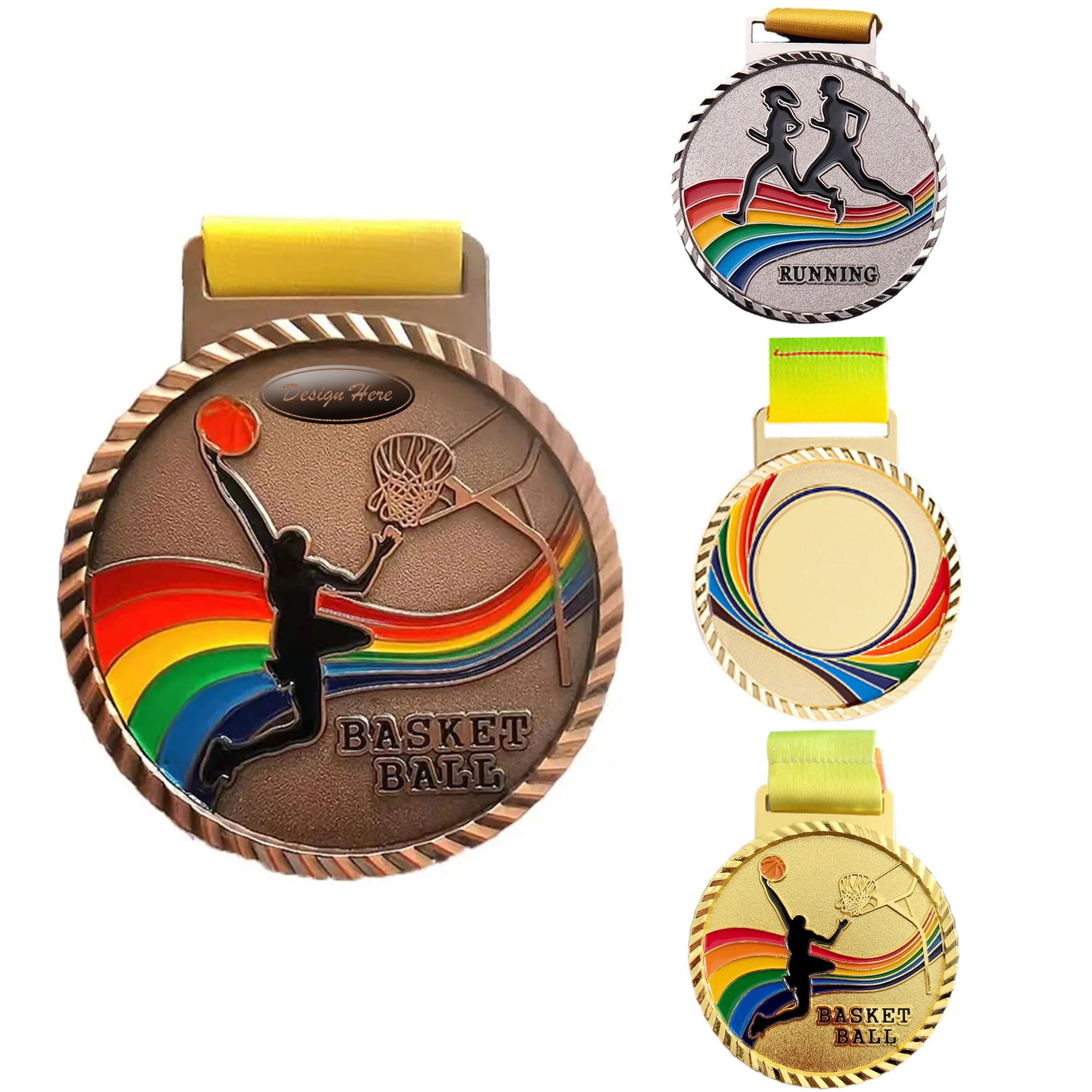 Crystal color printing medals 4