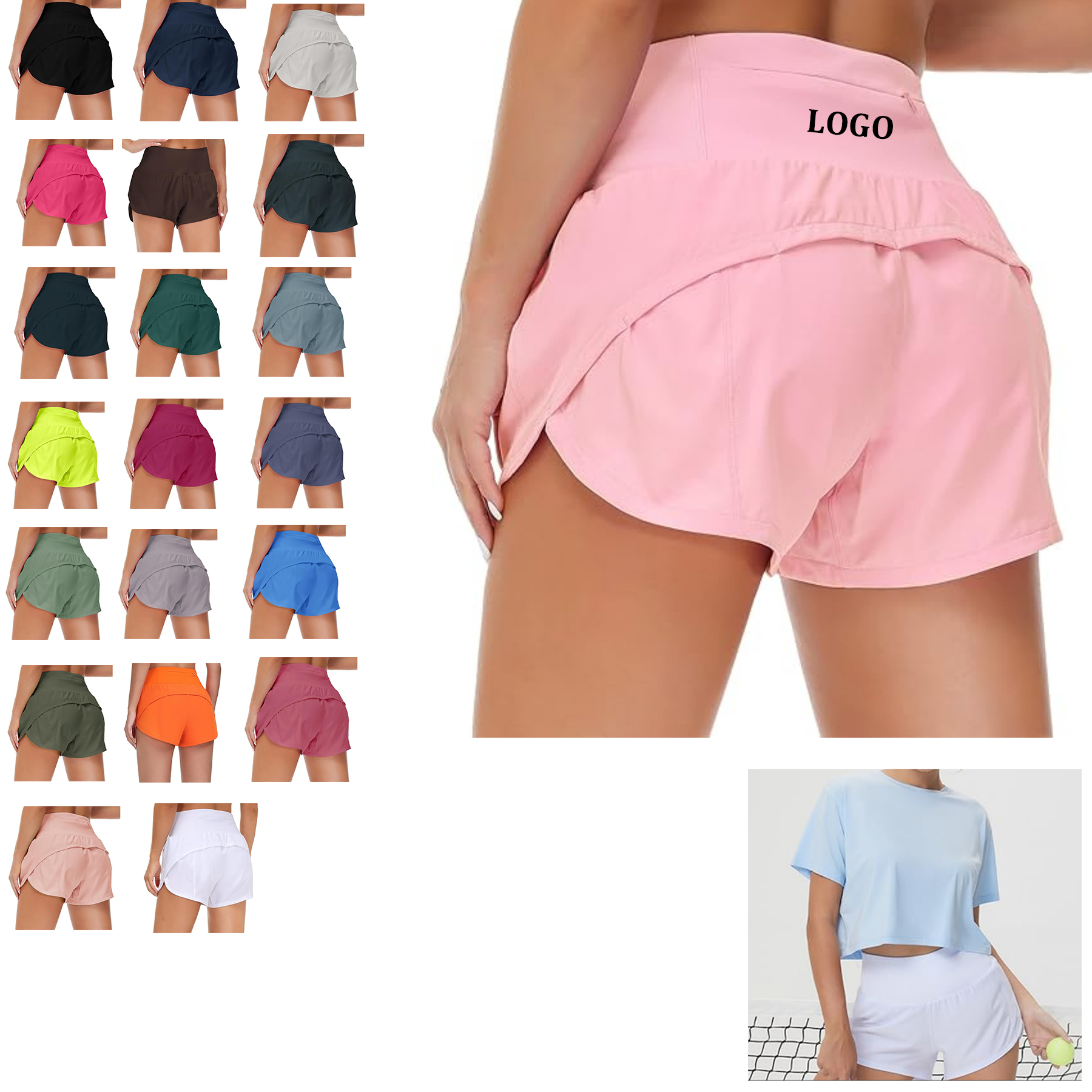 Women's High Waisted Running Shorts 14