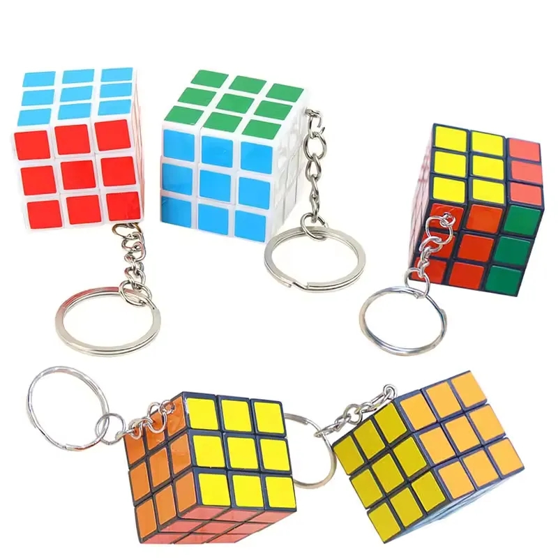 Mini Puzzle Fidget Toy Cube Keychain 1