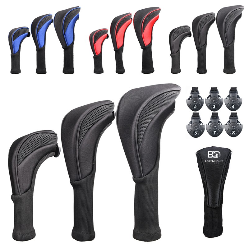 Golf Wood Cover for Wood 1 3 5 Driver Faiway Headcover Black Golf Wood Club Head Cover 1